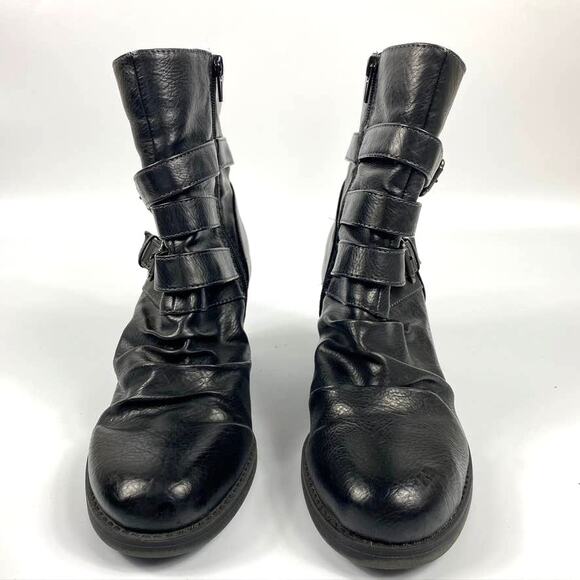 Womens Natural Soul Naturalizer Carma Block Heel Strappy Ankle Boot Black 9.5 - Picture 3 of 9